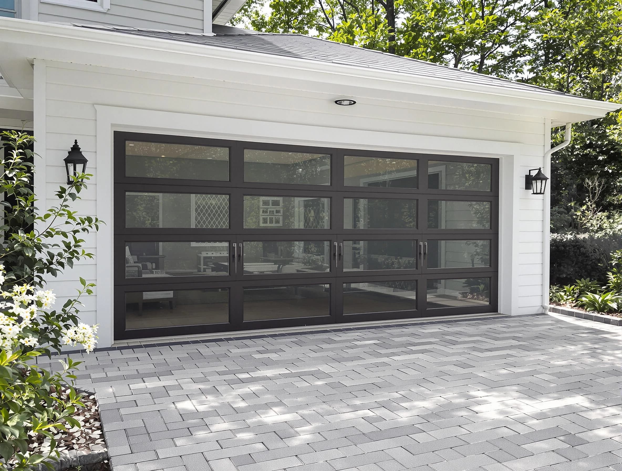 Hoover Garage Door Repair design specialist presenting custom garage door options to Hoover homeowner
