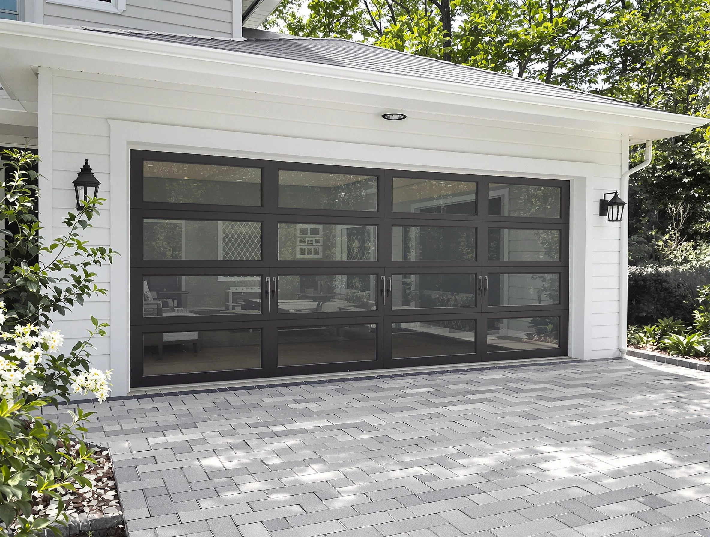Hoover Garage Door Repair design specialist presenting custom garage door options to Hoover homeowner