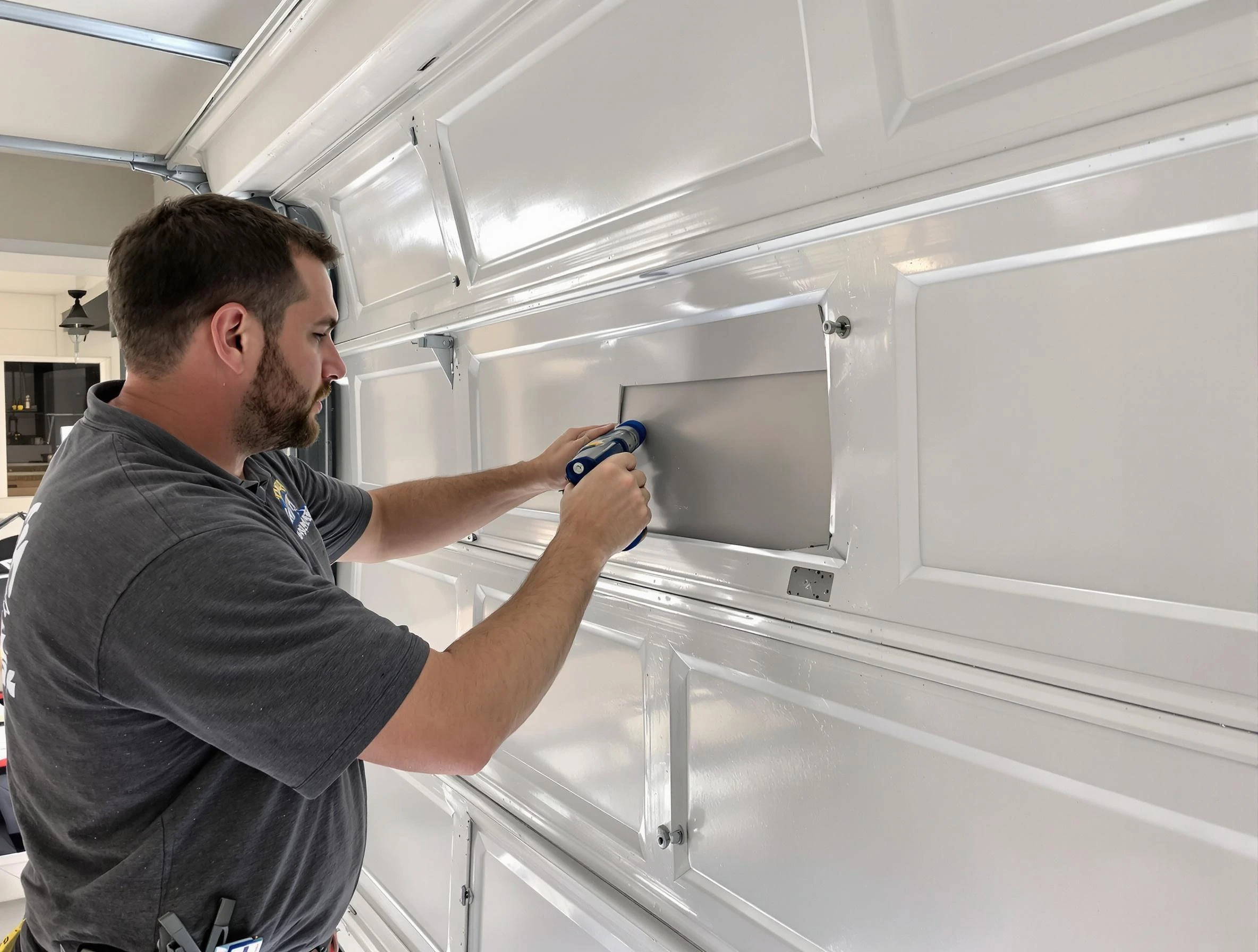 Garage door panel repair by Hoover Garage Door Repair in Hoover